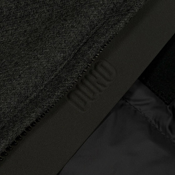 Excellent DUNO Down jacket double zip up gray wool mens 50 LM612E