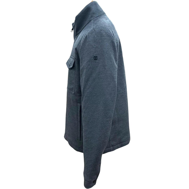Excellent DUNO Down jacket double zip up gray wool mens 50 LM612E