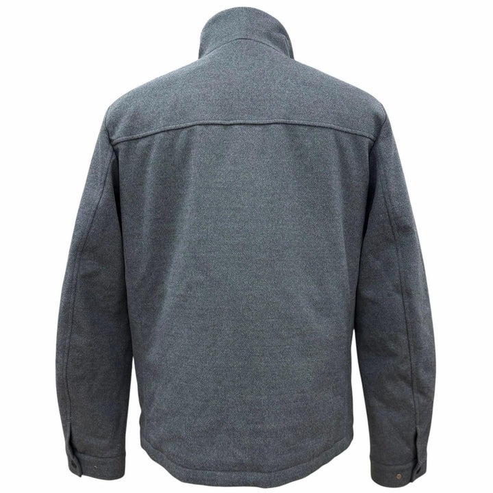 Excellent DUNO Down jacket double zip up gray wool mens 50 LM612E