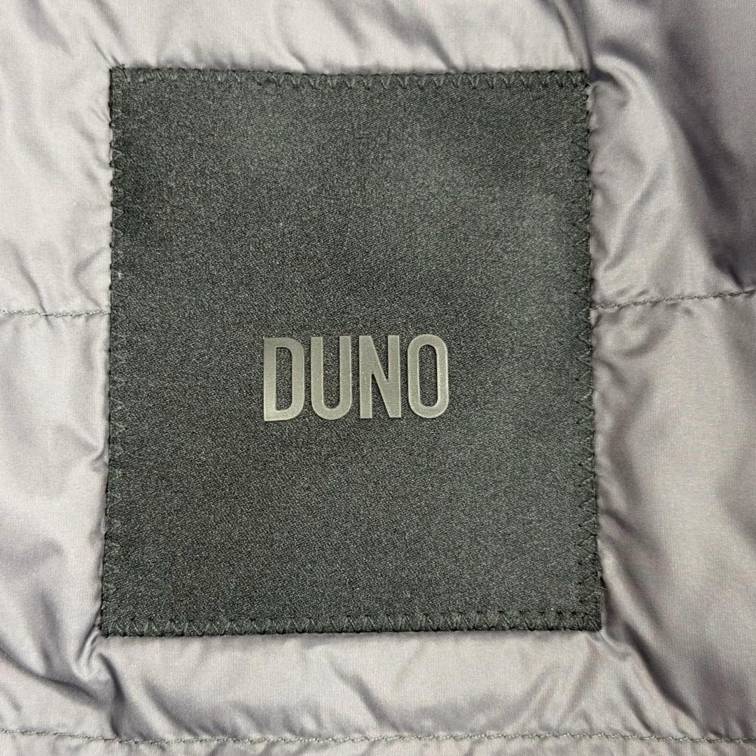 Excellent DUNO Down jacket double zip up gray wool mens 50 LM612E