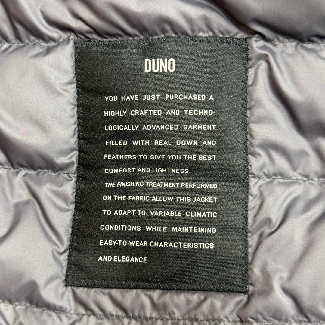 Excellent DUNO Down jacket double zip up gray wool mens 50 LM612E