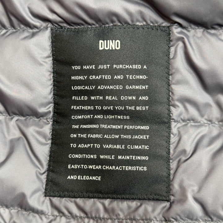 Excellent DUNO Down jacket double zip up gray wool mens 50 LM612E