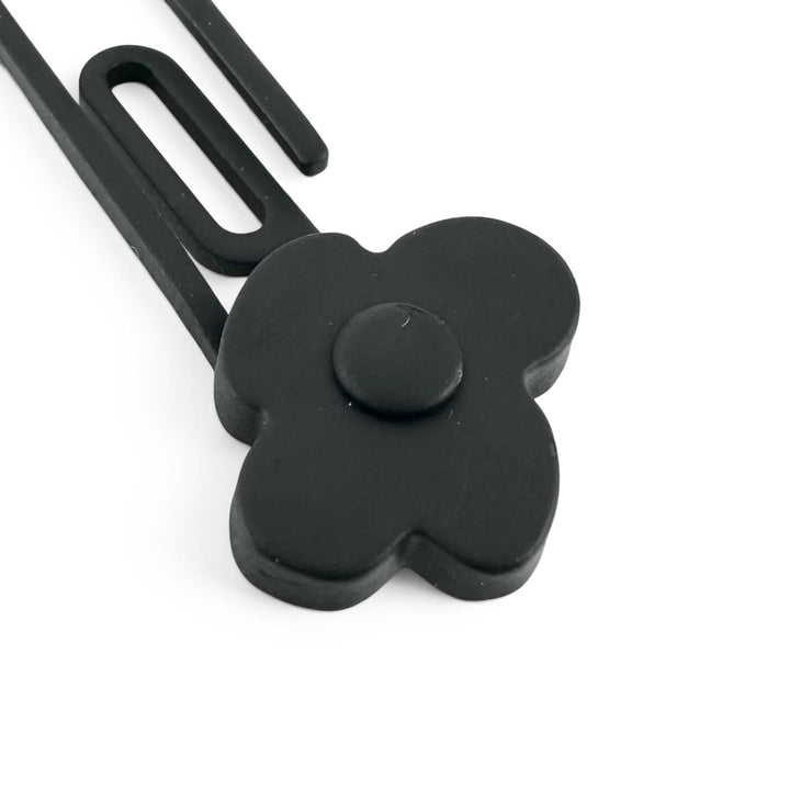 Pristine LARDINI Boutonniere FLWPIN Flower motif clip-on lapel pins black mens
