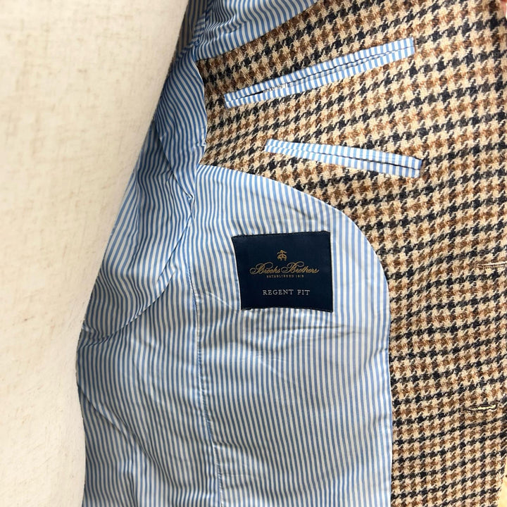 Excellent Brooks Brothers tailored jacket REGENT FIT Single-breasted tweed 37