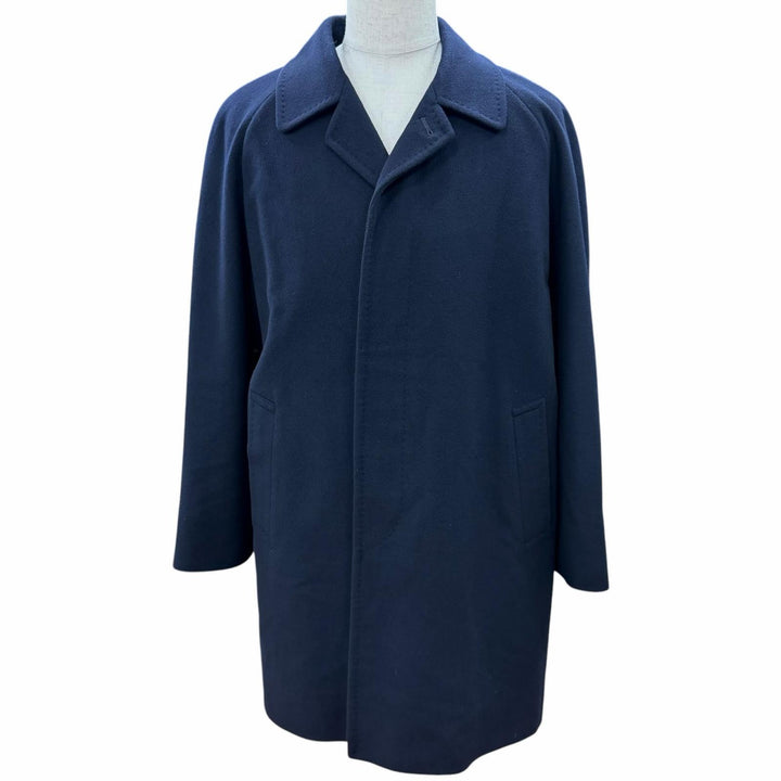 Great BURBERRY LONDON coat Figurine tailoring Navy cashmere mens L
