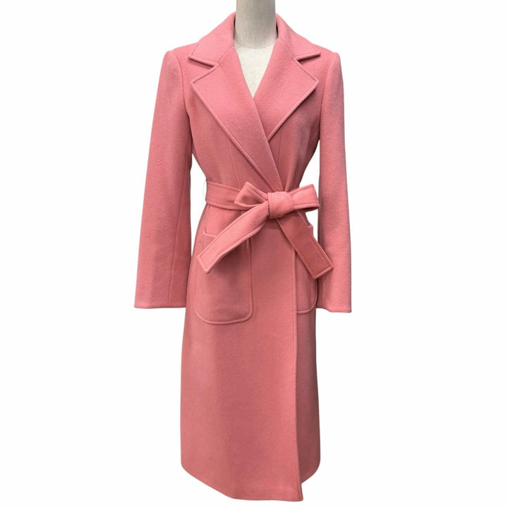 Great MAX&CO coat Belted Wrap pink wool Women 38 60145019