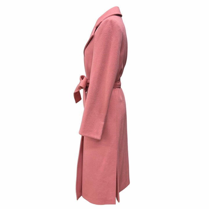 Great MAX&CO coat Belted Wrap pink wool Women 38 60145019