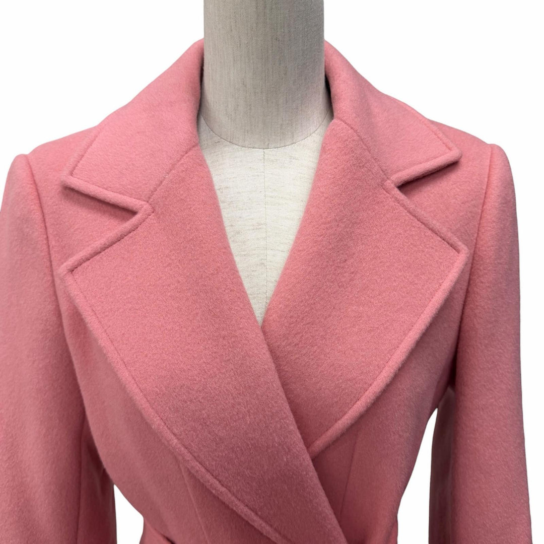 Great MAX&CO coat Belted Wrap pink wool Women 38 60145019