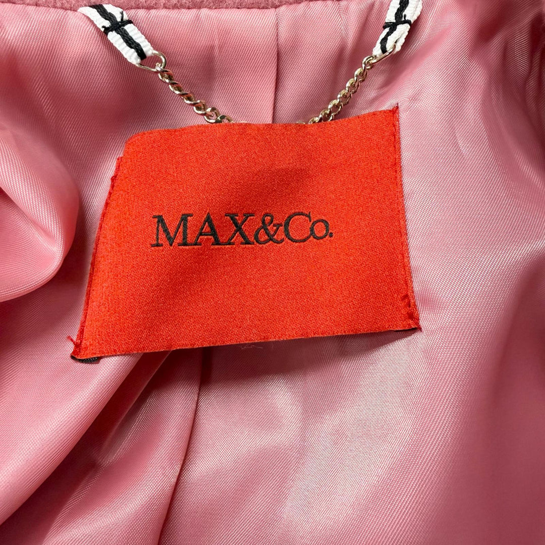 Great MAX&CO coat Belted Wrap pink wool Women 38 60145019