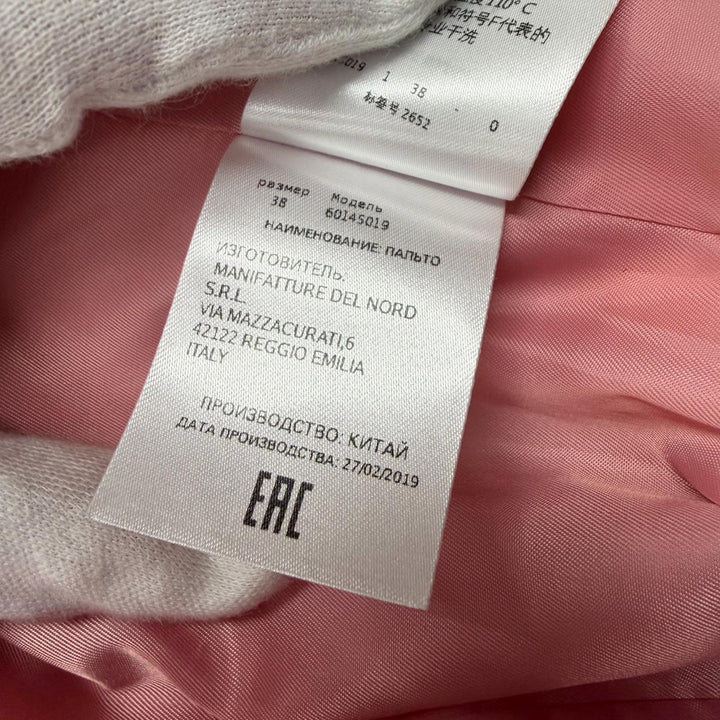 Great MAX&CO coat Belted Wrap pink wool Women 38 60145019