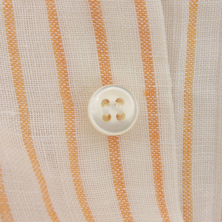 Great Brunello Cucinelli Long sleeve shirt Orange linen mens L