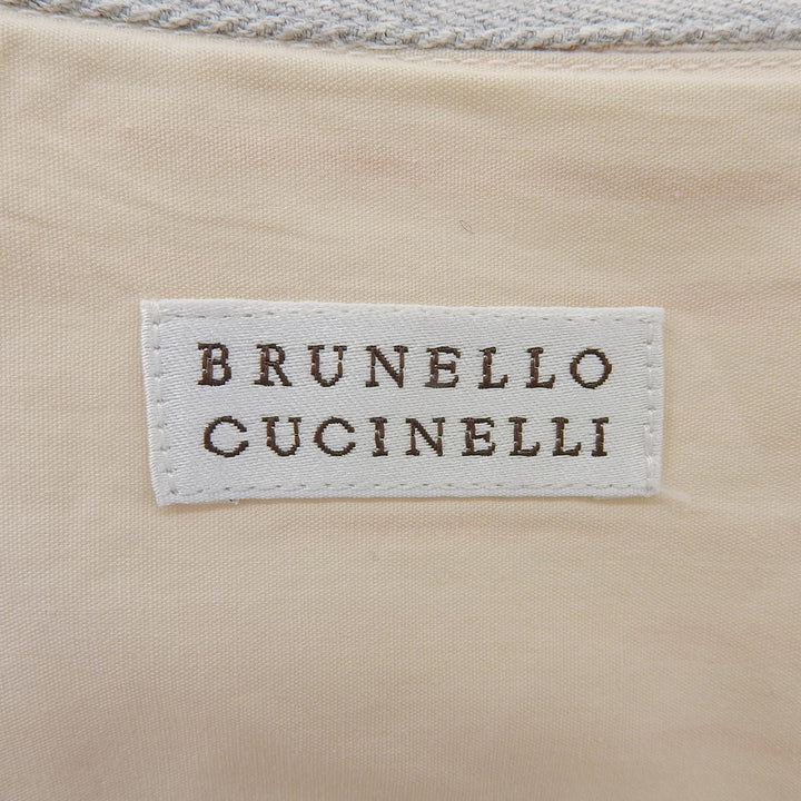 Great Brunello Cucinelli Long sleeve shirt Orange linen mens L