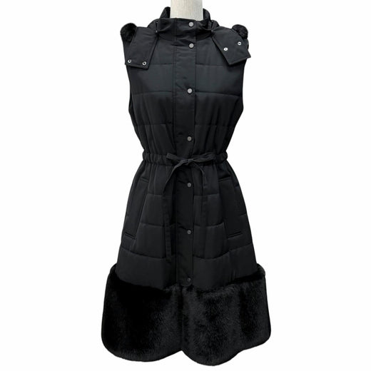Excellent FOXEY NEW YORK Best Long gilet black Triacetate 38 38933-MACFN106T