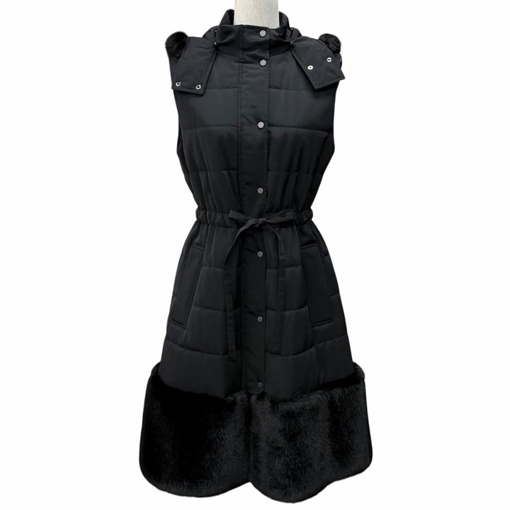Excellent FOXEY NEW YORK Best Long gilet black Triacetate 38 38933-MACFN106T