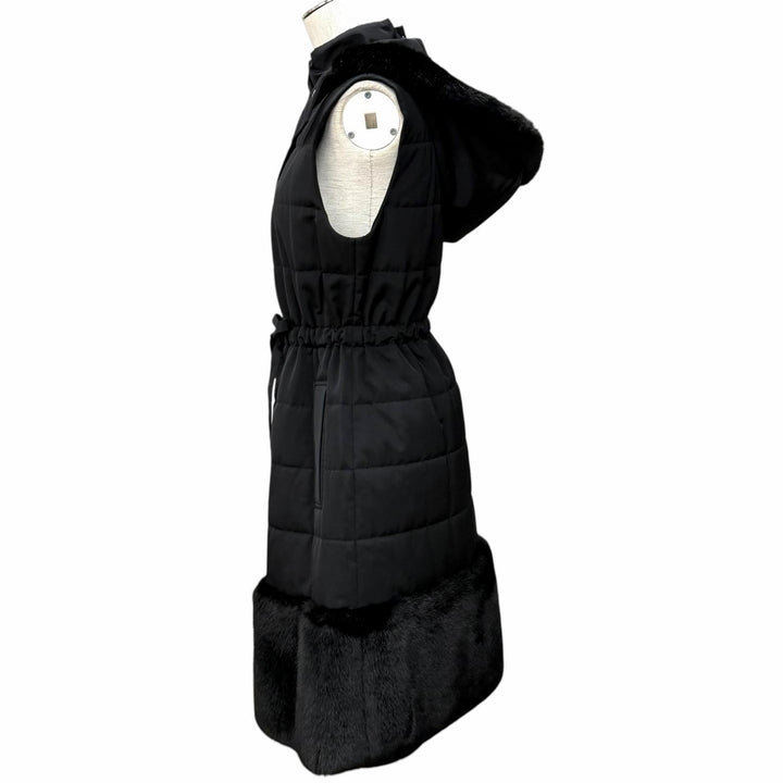 Excellent FOXEY NEW YORK Best Long gilet black Triacetate 38 38933-MACFN106T