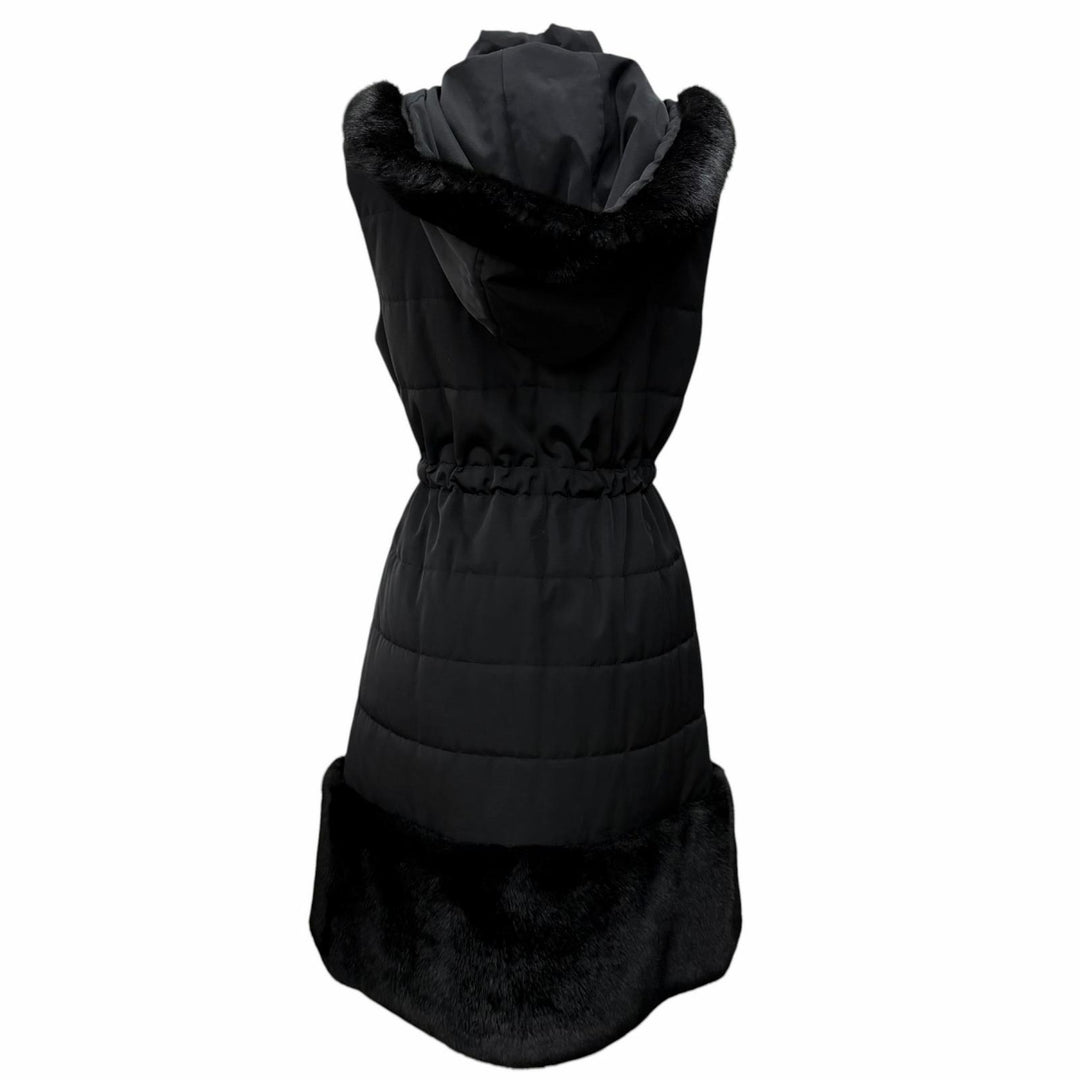 Excellent FOXEY NEW YORK Best Long gilet black Triacetate 38 38933-MACFN106T