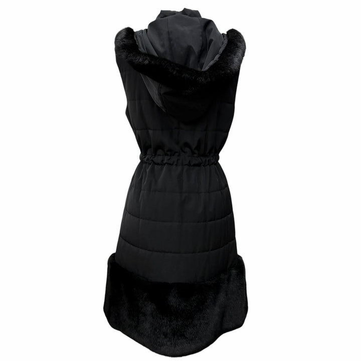 Excellent FOXEY NEW YORK Best Long gilet black Triacetate 38 38933-MACFN106T