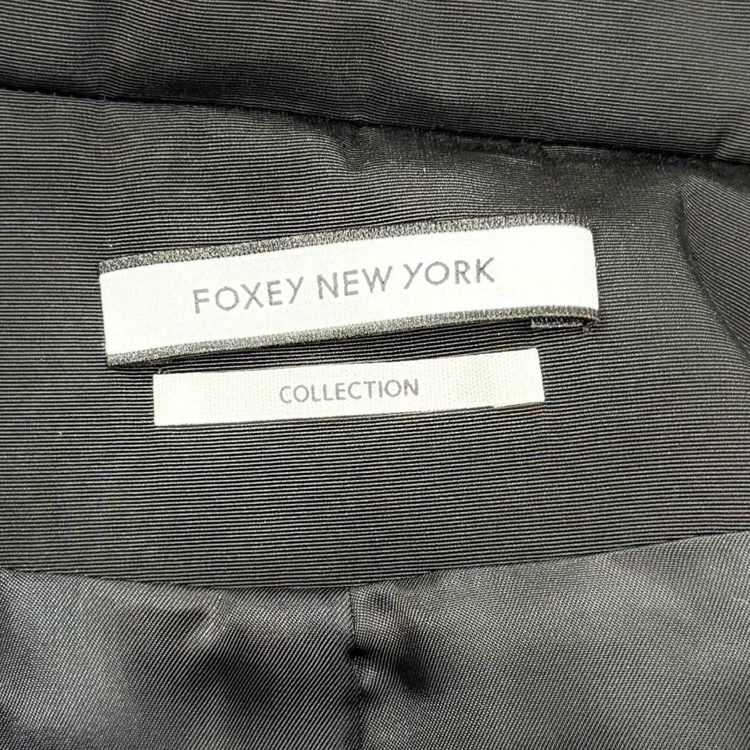 Excellent FOXEY NEW YORK Best Long gilet black Triacetate 38 38933-MACFN106T