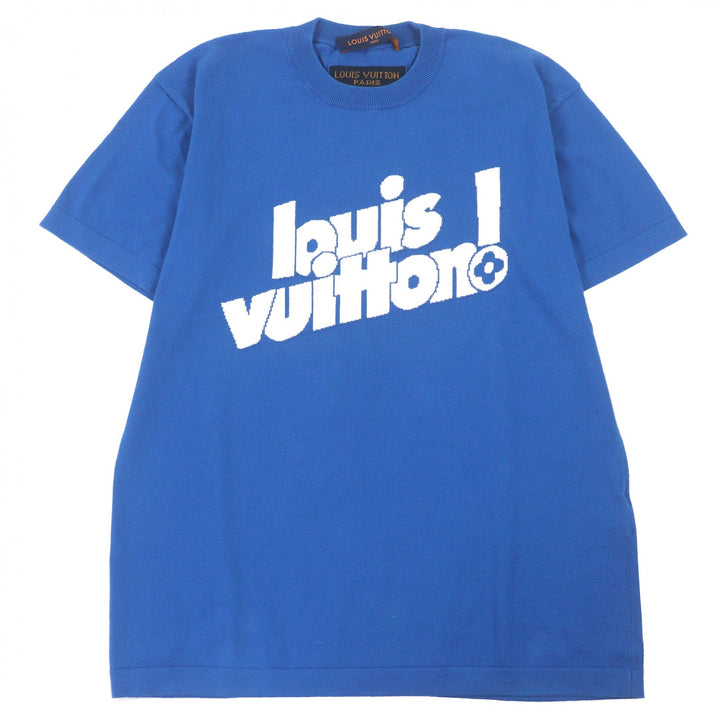 Great LOUIS VUITTON Short sleeve knit Everyday Inside Out blue cotton mens S