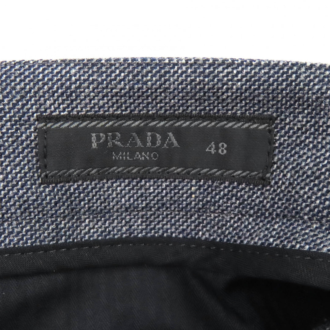 Pristine PRADA Pants Center-press slacks Anthracite wool 48 SPH434
