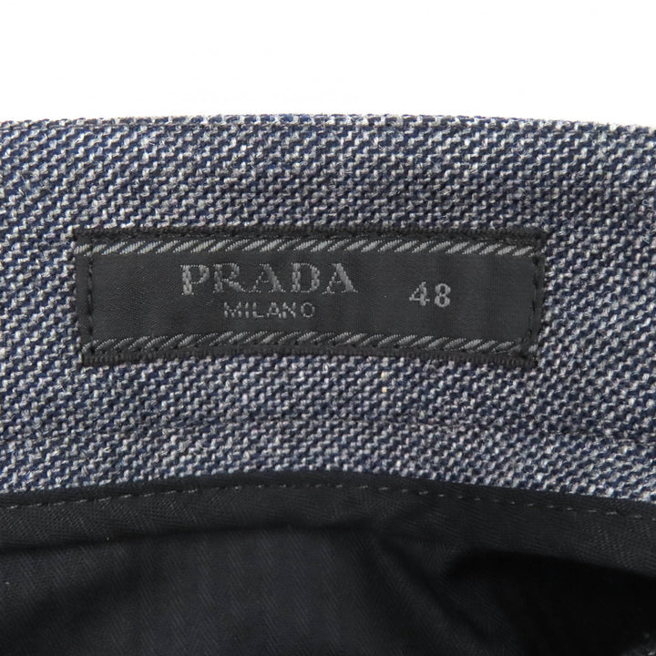 Pristine PRADA Pants Center-press slacks Anthracite wool 48 SPH434