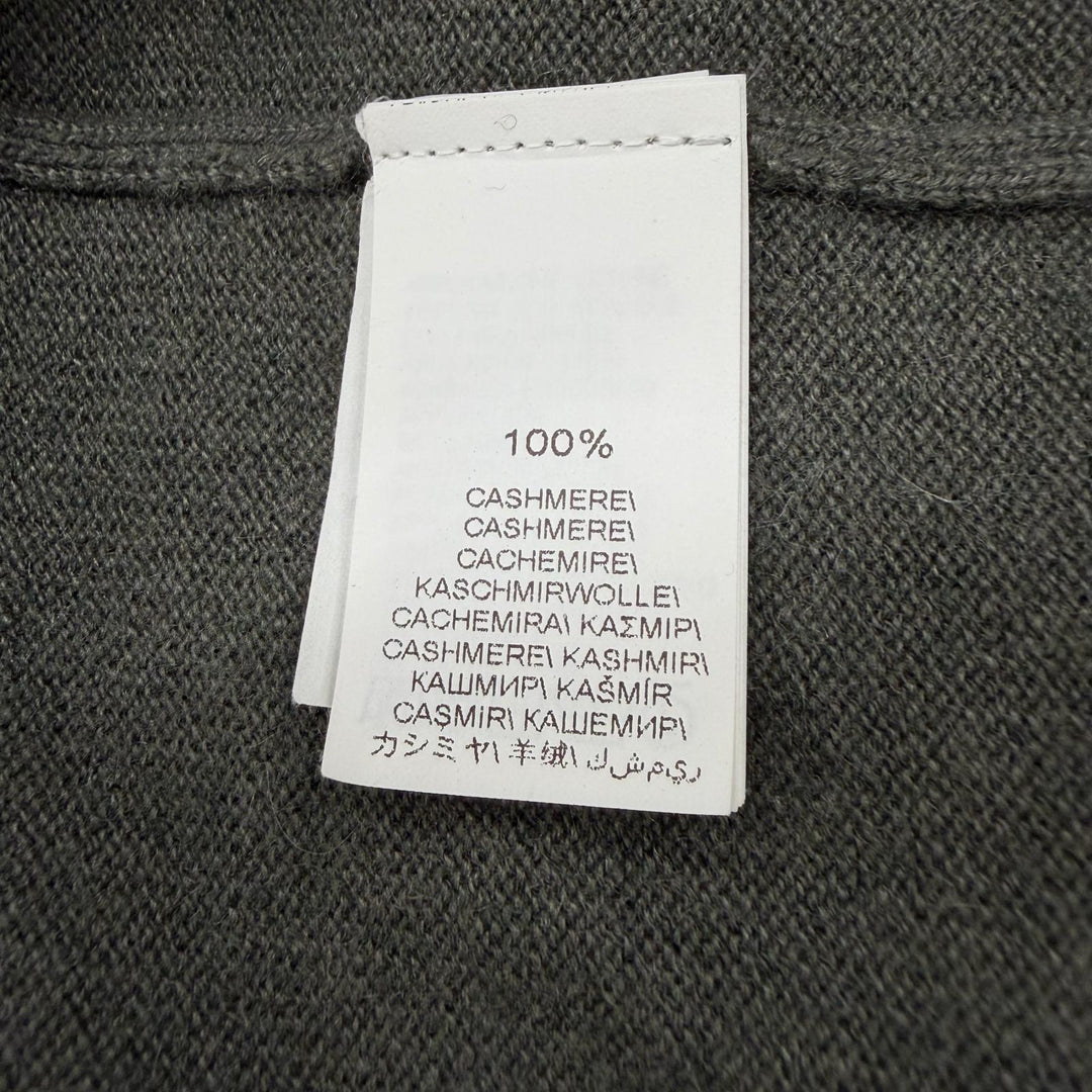 Excellent Brunello Cucinelli sweater V-neck pullover knit gray cashmere mens S