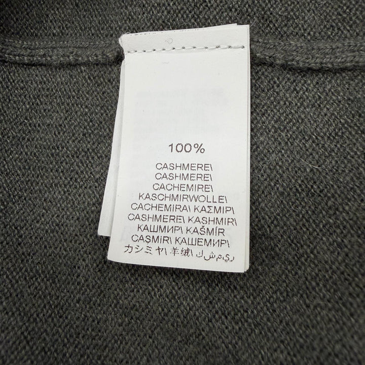 Excellent Brunello Cucinelli sweater V-neck pullover knit gray cashmere mens S