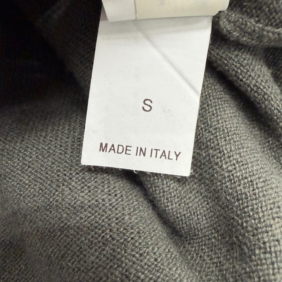Excellent Brunello Cucinelli sweater V-neck pullover knit gray cashmere mens S