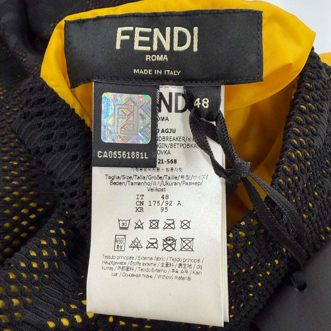 Excellent FENDI Nylon jacket black polyester mens 48 FAA830