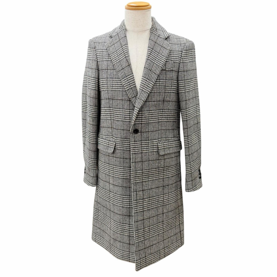 Excellent RAF SIMONS Chester coat Brown wool mens 46 25008-09913