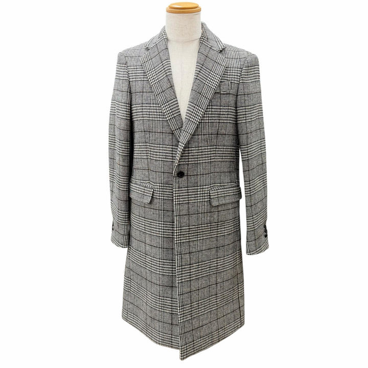 Excellent RAF SIMONS Chester coat Brown wool mens 46 25008-09913