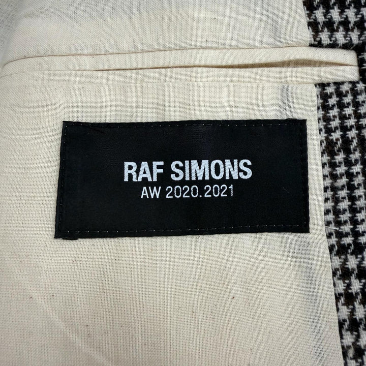Excellent RAF SIMONS Chester coat Brown wool mens 46 25008-09913