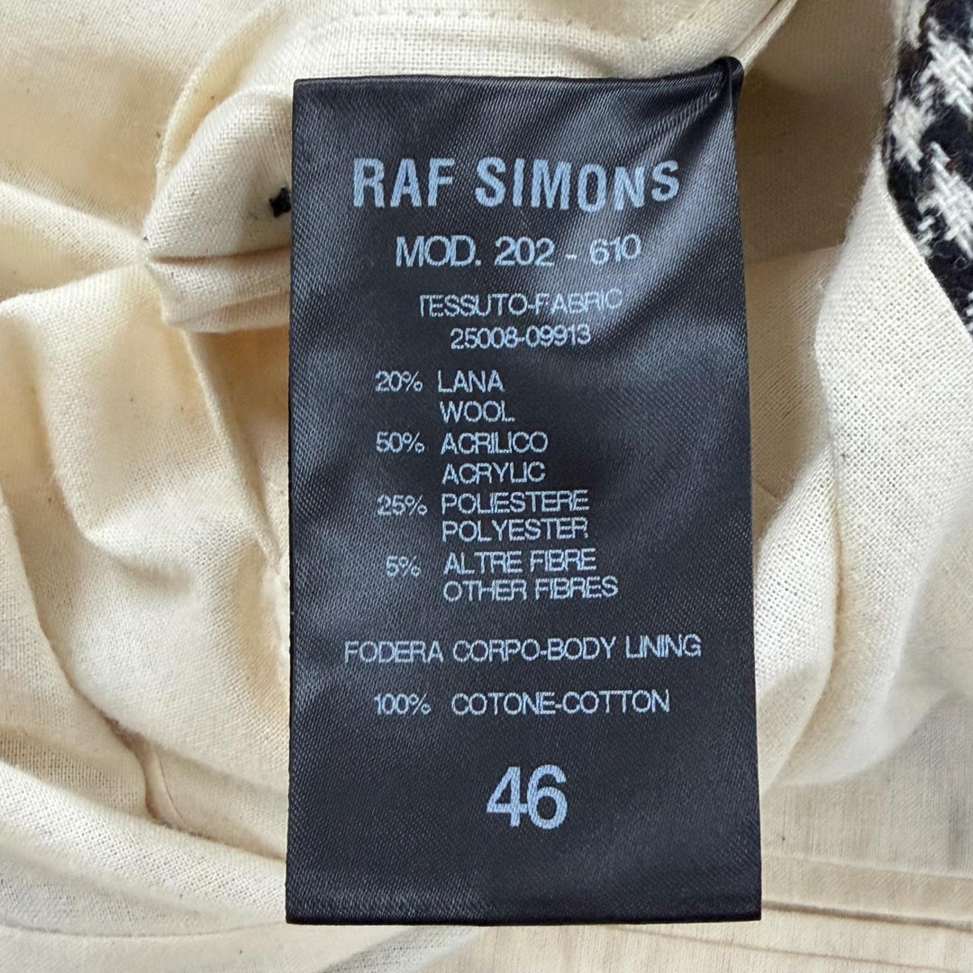 Excellent RAF SIMONS Chester coat Brown wool mens 46 25008-09913