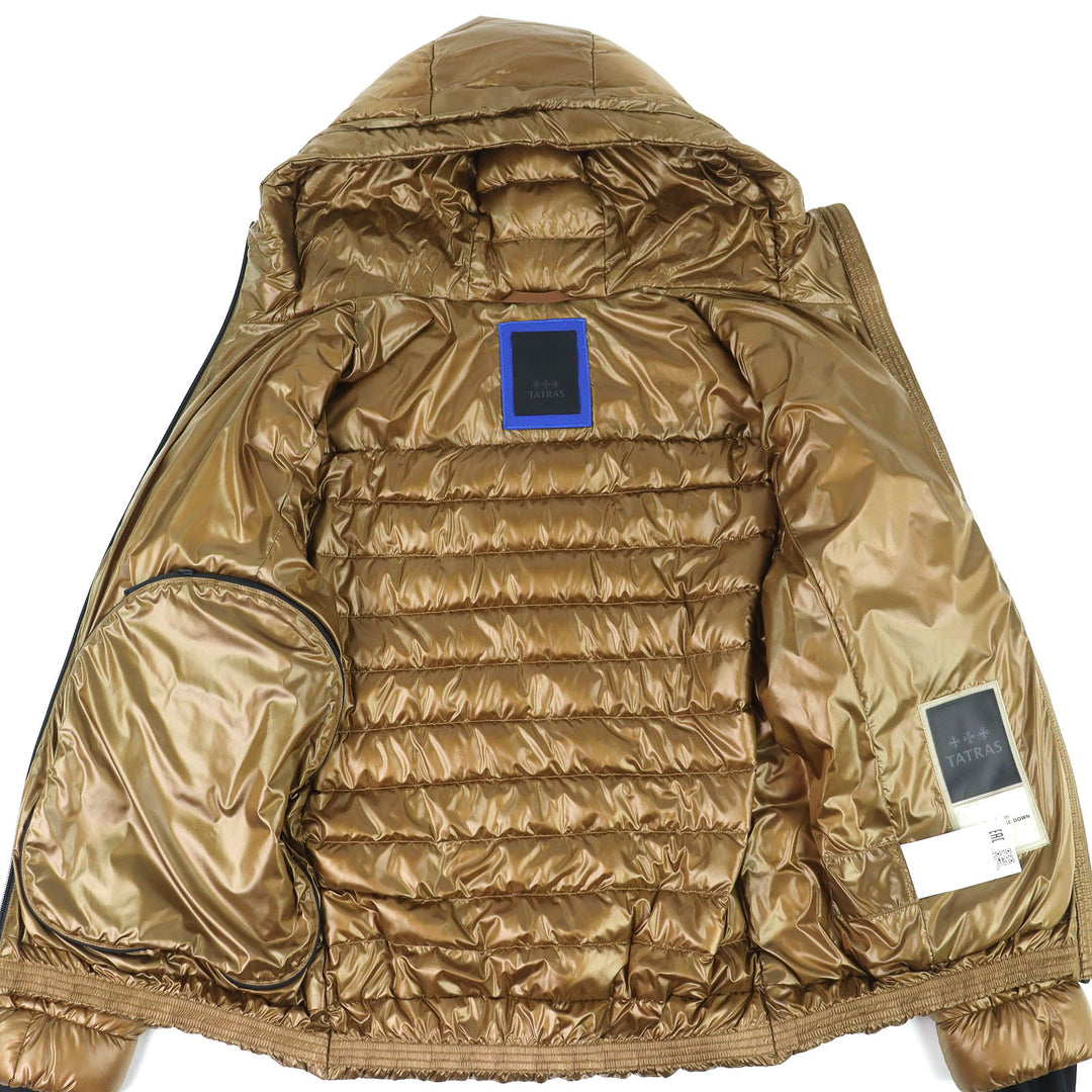 Excellent TATRAS Down jacket ALISEO Logo patch Hooded Light beige MTLA20A4102