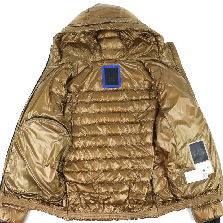 Excellent TATRAS Down jacket ALISEO Logo patch Hooded Light beige MTLA20A4102