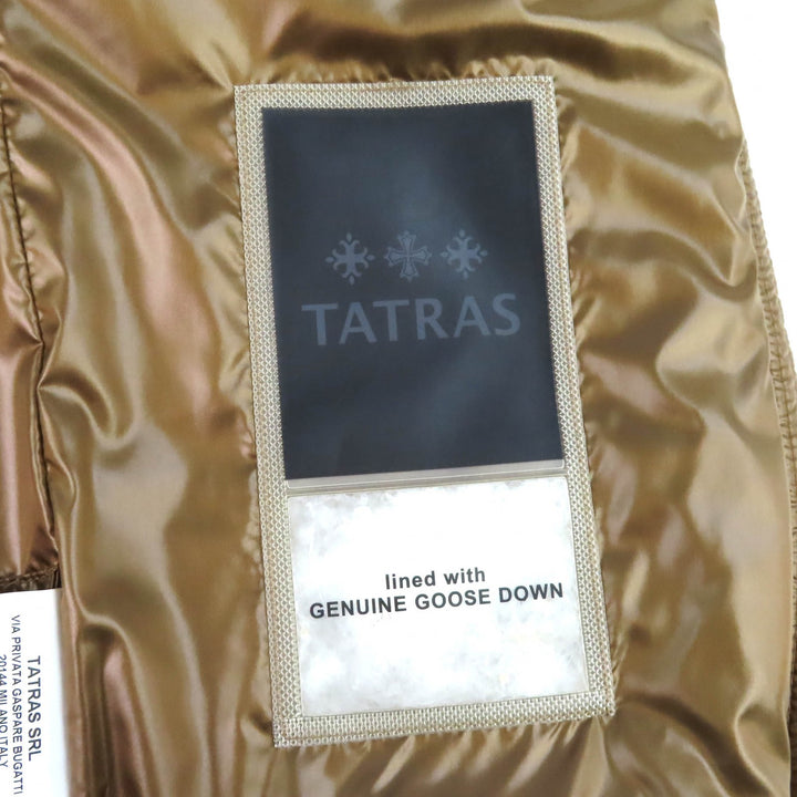 Excellent TATRAS Down jacket ALISEO Logo patch Hooded Light beige MTLA20A4102
