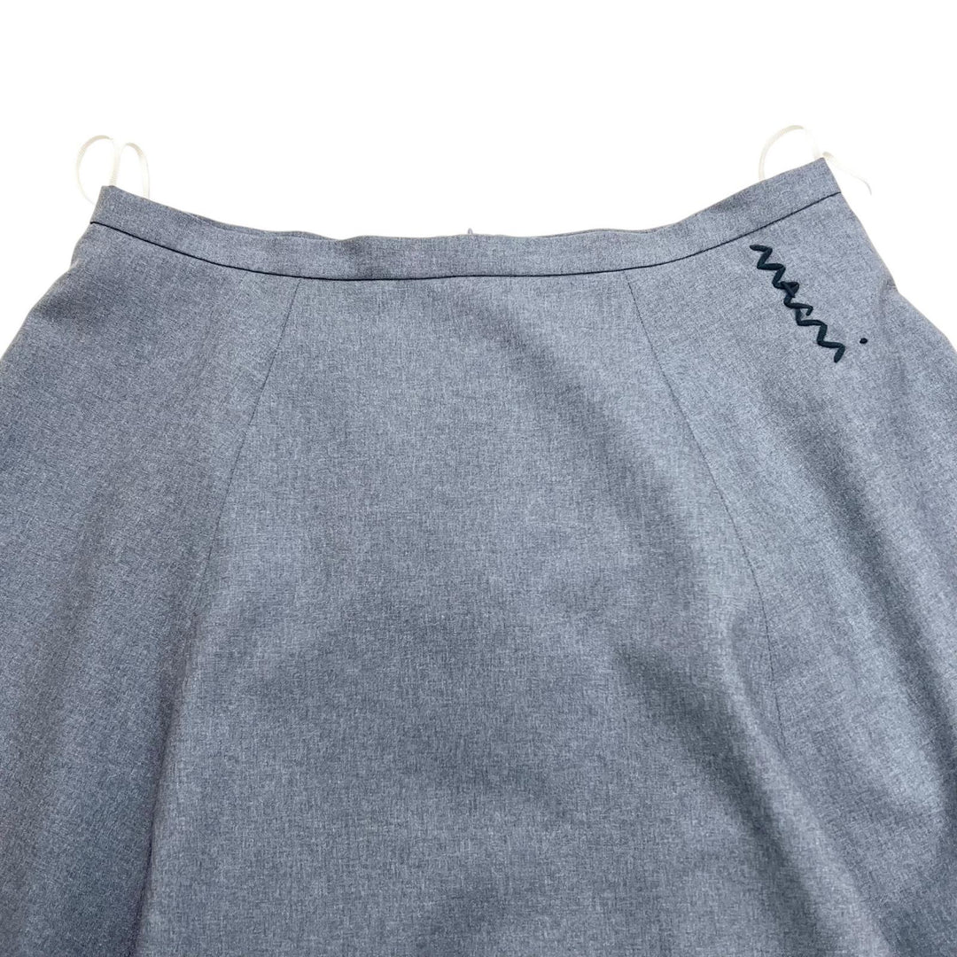 Excellent MARNI skirt Logo embroidered balloon skirt gray Women 42 GOMA0700U0