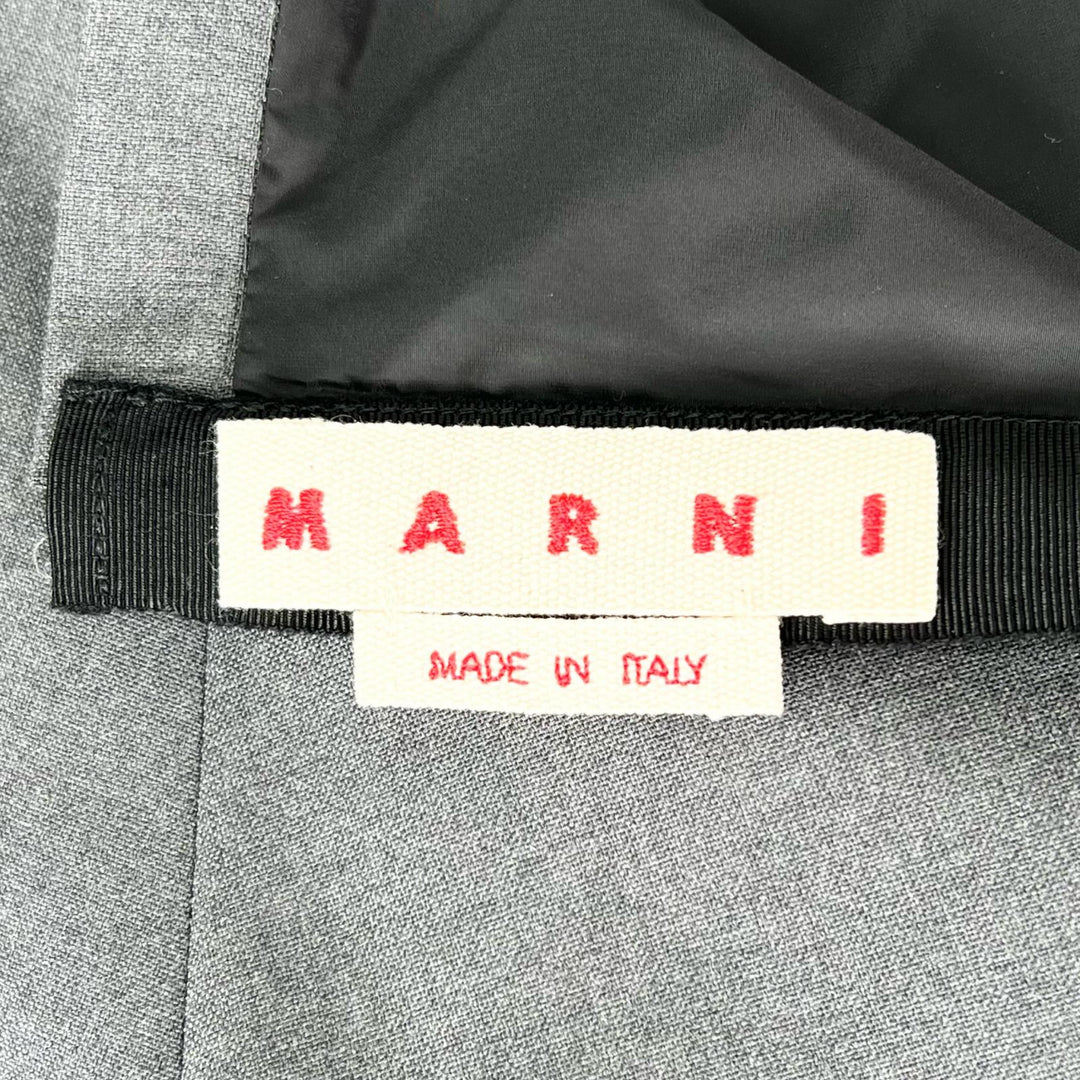 Excellent MARNI skirt Logo embroidered balloon skirt gray Women 42 GOMA0700U0
