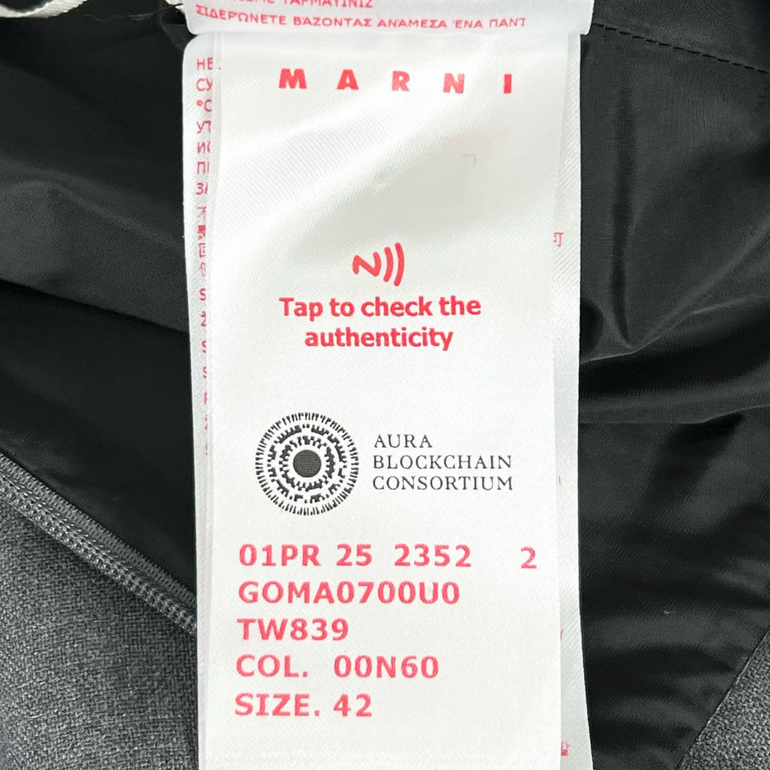 Excellent MARNI skirt Logo embroidered balloon skirt gray Women 42 GOMA0700U0