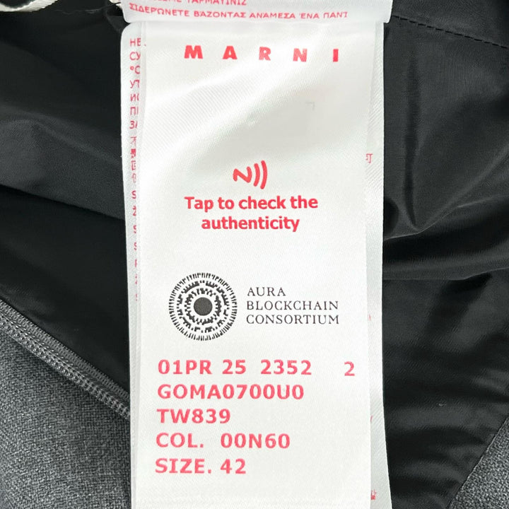 Excellent MARNI skirt Logo embroidered balloon skirt gray Women 42 GOMA0700U0