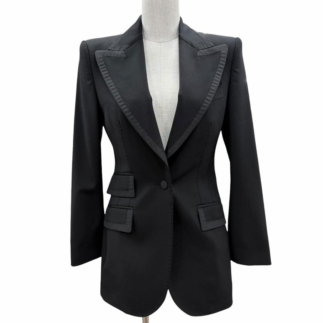 Pristine DOLCE&GABBANA Jacket black wool Women 36 F29EFT