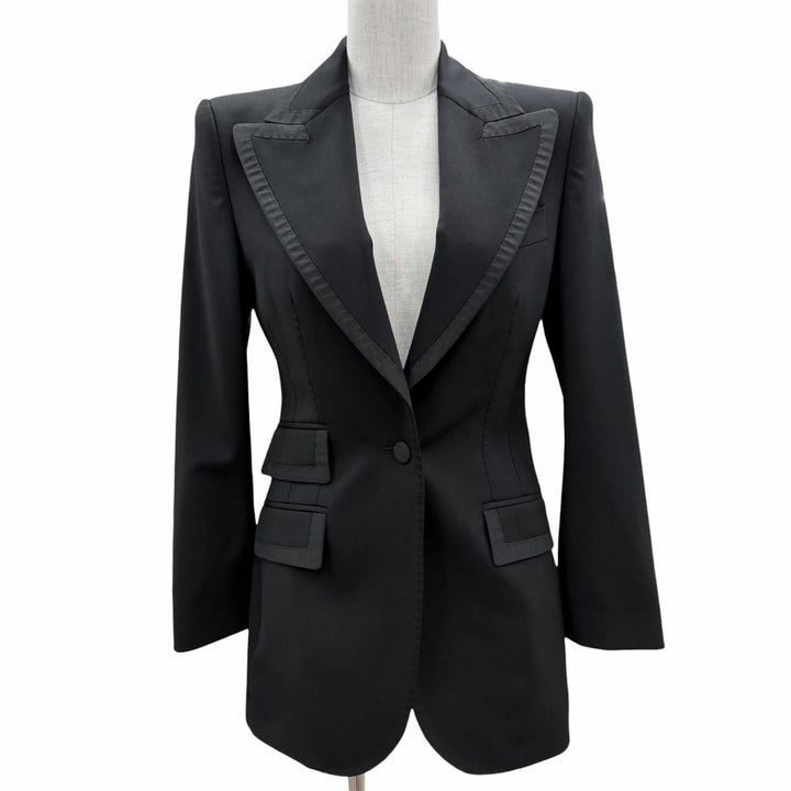 Pristine DOLCE&GABBANA Jacket black wool Women 36 F29EFT