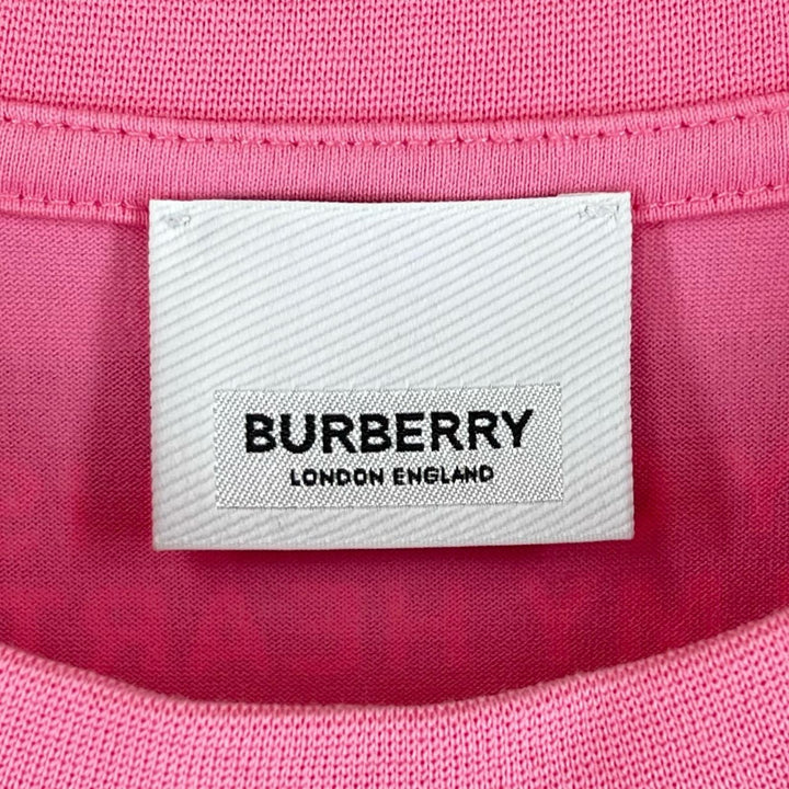 Great BURBERRY Short sleeve T-shirt Horseferry Tisch period pink cotton mens XS
