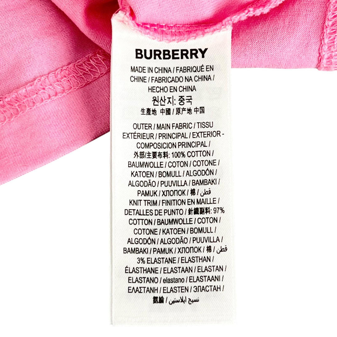 Great BURBERRY Short sleeve T-shirt Horseferry Tisch period pink cotton mens XS