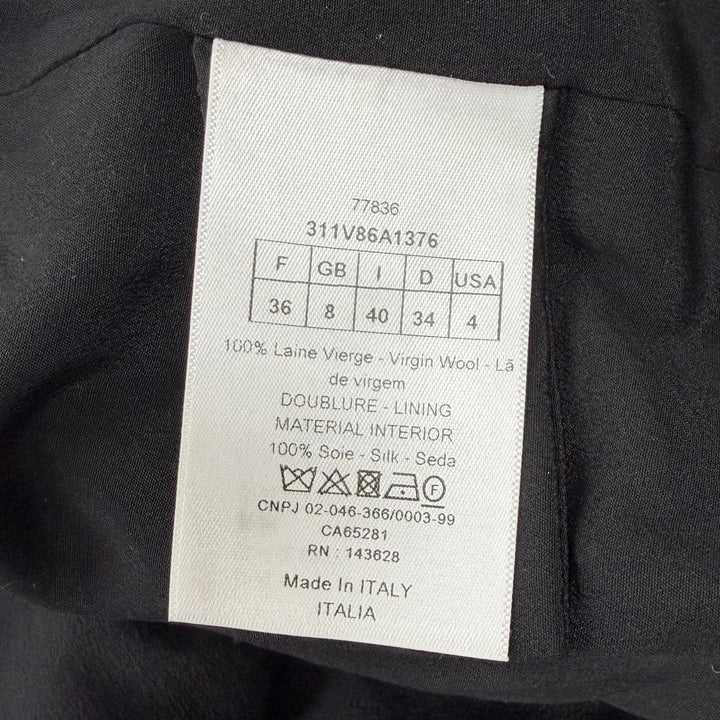 Excellent Christian Dior Jacket black wool Women 40 311V86A1376
