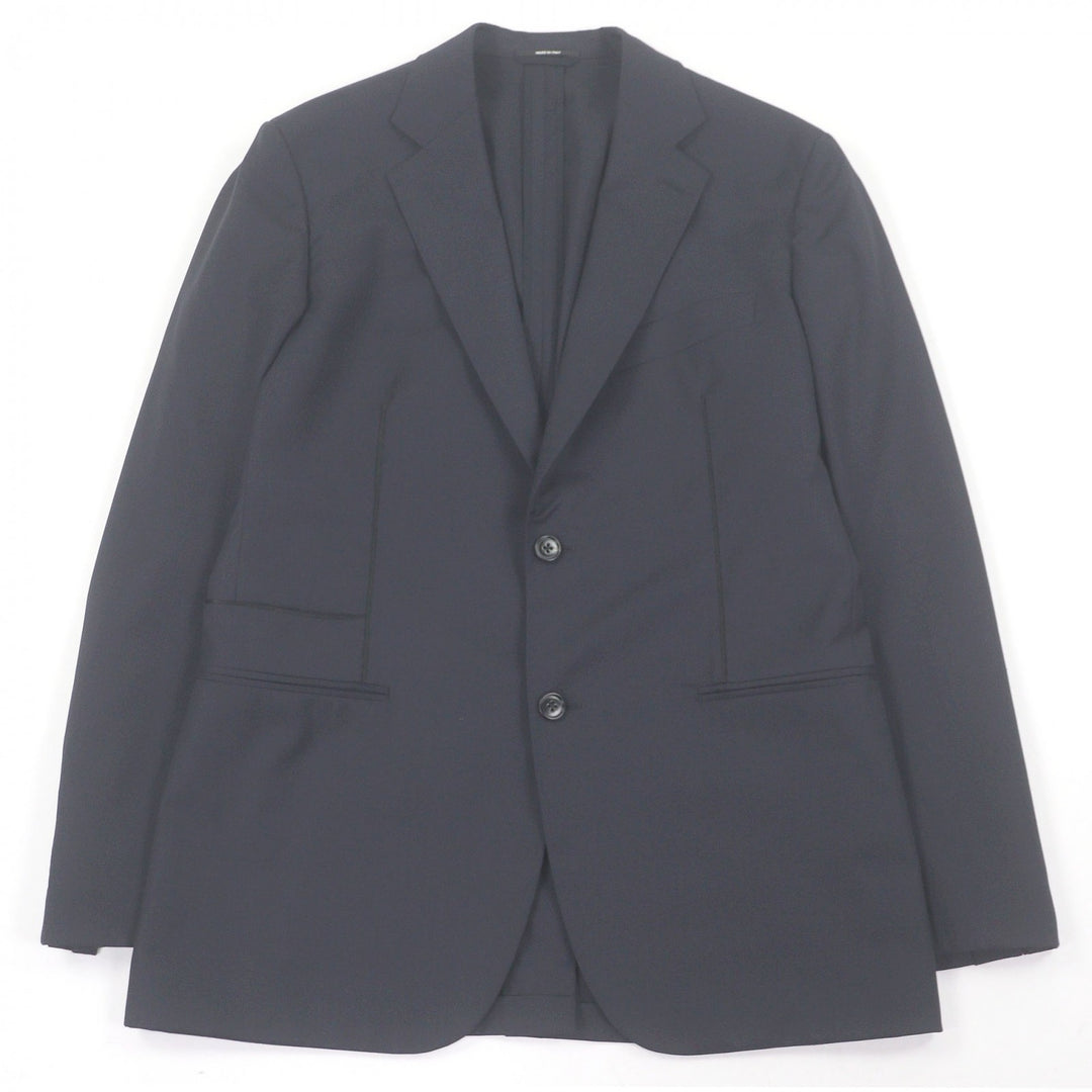 Excellent HERMES tailored jacket single Navy hair mens 50