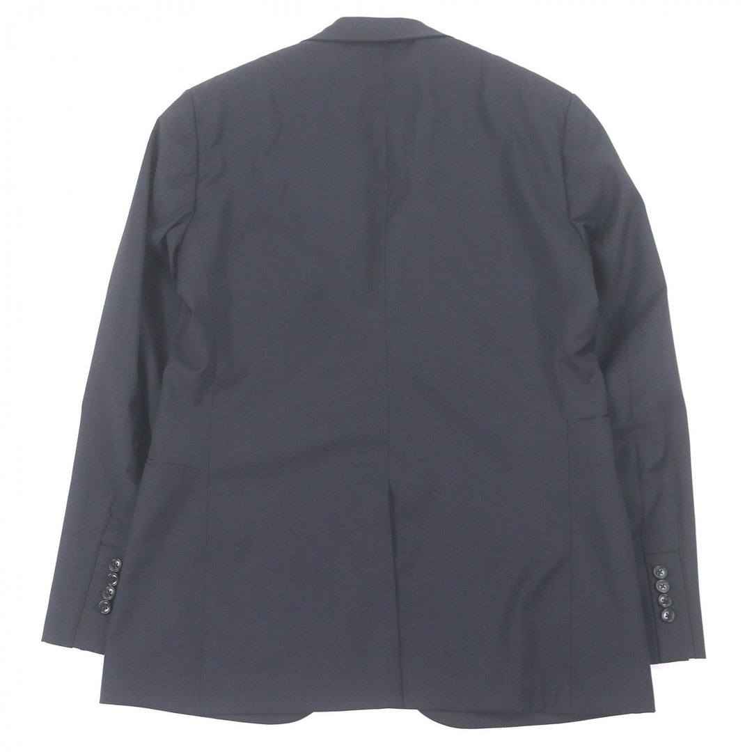 Excellent HERMES tailored jacket single Navy hair mens 50