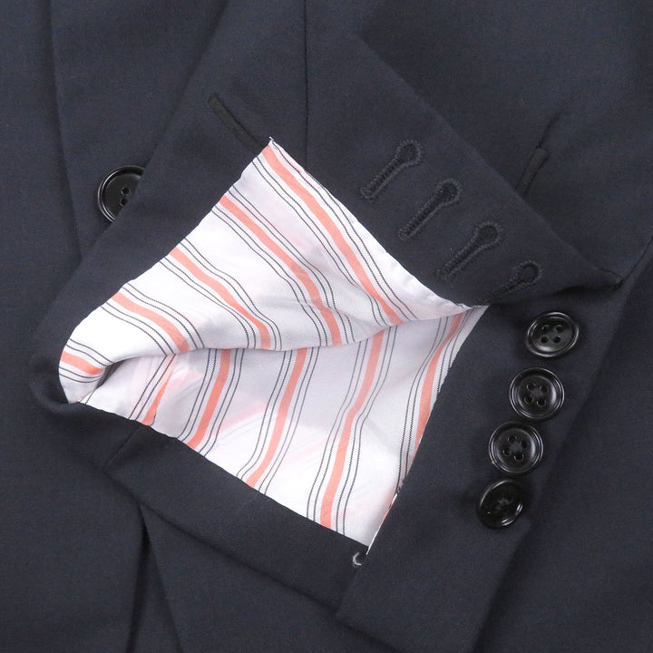 Excellent HERMES tailored jacket single Navy hair mens 50