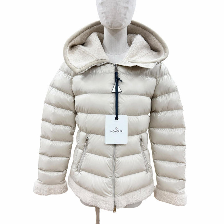 Pristine MONCLER Down jacket GUICHARD beige Nylon Women 1 H20931A00102