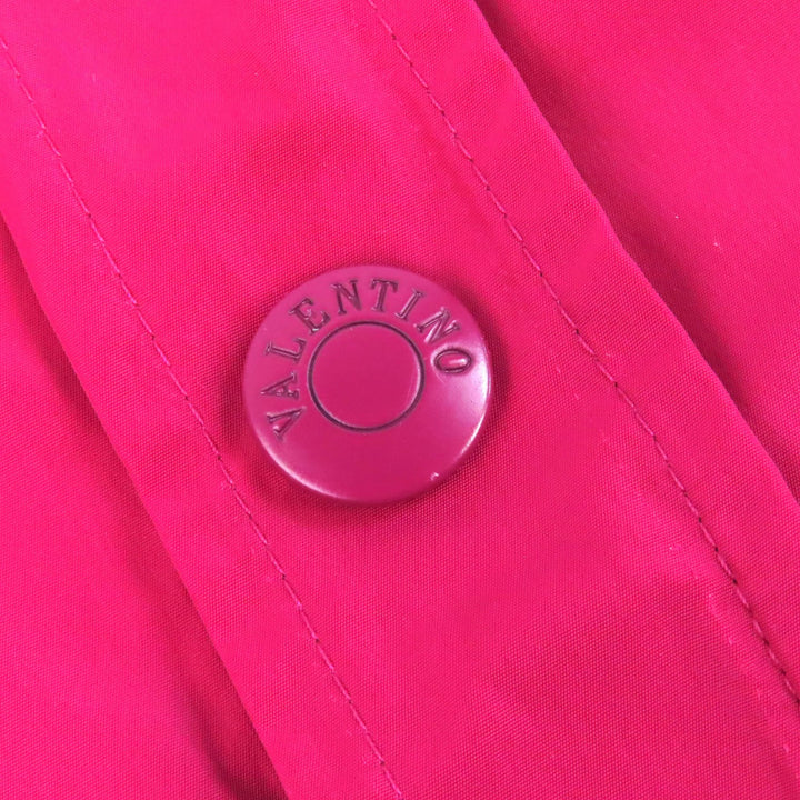 Great VALENTINO Nylon jacket Lace embroidered pocket, red pink XL VV0CIH367BR